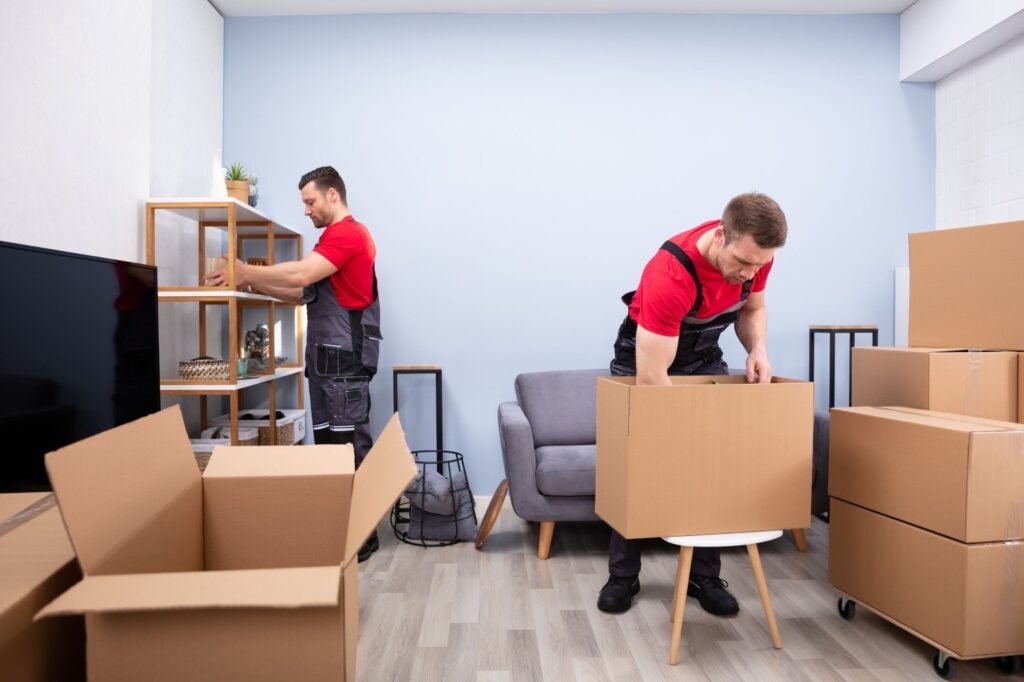 Professional packers and movers in Jaipur loading household furniture safely